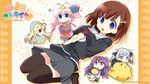  chibi classmate_a fujii_rino hiyoko_strike! kagami_utakata kaguradori_hina maihara_ririno manjuu_(hiyoko_strike) pu-san seifuku 