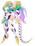  alicorn armor equine female friendship_is_magic green_hair guilty_gear hair hasbro horn horse justice justice_(guilty_gear) mammal mecha multi-colored_hair my_little_pony pink_hair pony princess princess_celestia_(mlp) royalty solo sprite two_tone_hair unknown_artist white_body winged_unicorn wings 