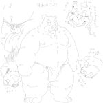 2023 anthro asian_clothing belly big_belly blush clothing east_asian_clothing facial_piercing flaccid fundoshi genitals hi_res japanese_clothing japanese_text kemono male mammal moobs nipples nose_piercing nose_ring overweight overweight_male penis piercing ring_piercing simple_background small_penis solo suid suina suishou0602 sus_(pig) text underwear white_background wild_boar