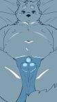 2023 anthro balls_outline belly blush bulge canid canine clothing fox genital_outline hi_res kemono lying male mammal menmen_kesinn moobs navel nipples overweight overweight_male penis_outline solo underwear