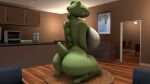 16:9 2023 3d_(artwork) animate_inanimate anthro baek-myo big_breasts big_butt breasts butt digital_media_(artwork) doll eyes_closed featureless_breasts female furniture green_body green_skin hi_res kneeling living_doll looking_at_viewer looking_back looking_back_at_viewer nintendo on_table pokemon smile solo source_filmmaker substitute_doll table tail thick_thighs white_body white_skin widescreen