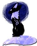  black black_fur canine cool_colors feral fox fur mammal mane plain_background solo transparent_background vengefulspirits 