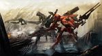  03-aaliyah armored_core armored_core:_for_answer assault_rifle energy_gun from_software gun laser_rifle mecha missile_launcher rifle rocket_launcher ruins shotgun un-known_(ninesix) unknown_(artist) weapon 