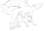  anthro_beastiality anthro_on_feral bestiality breasts canine claws cum cum_on_back dog dragon dripping expression eyes_closed female feral interspecies knot koosh-ball male mammal monochrome orgasm penis raised_tail scalie sex size_difference sketch steggy straight tail traditional traditional_media wings 