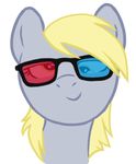  3d alpha_channel blonde_hair derpy_hooves_(mlp) equine eyewear female friendship_is_magic glasses grey_body hair hasbro horse mammal my_little_pony plain_background pony portrait solo transparent_background unknown_artist yellow_eyes 
