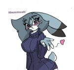 anthro big_breasts blowing_kiss blush breasts disney female pace-maker small_waist solo violet_hopps wide_hips zootopia
