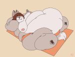 2018 4:3 4_toes 5_fingers anthro areola barefoot batspid2 belly big_belly big_moobs blep bottomless bottomless_anthro bottomless_male brown_body brown_eyebrows brown_fur brown_hair brown_nose brown_pawpads canid canine clothed clothing digital_drawing_(artwork) digital_media_(artwork) ear_markings eyebrow_through_hair eyebrows eyewear feet fingers flabby_arms flat_colors fox full-length_portrait fur gesture glasses glistening glistening_eyes hair hand_behind_head huge_thighs hyper hyper_belly hyper_hips hyper_thighs looking_at_viewer love_handles lying male mammal markings moobs morbidly_obese morbidly_obese_anthro morbidly_obese_male multicolored_body multicolored_fur neck_tuft nipples obese obese_anthro obese_male on_back one_eye_closed orange_clothing orange_eyes orange_underwear overweight overweight_anthro overweight_male pattern_clothing pattern_underwear pawpads pink_areola pink_nipples pink_tongue portrait signature skitz_(schizofoxy) soles solo striped_clothing striped_underwear stripes tail tail_markings tail_tuft tan_body tan_fur thick_thighs toes tongue tongue_out translucent translucent_hair tuft underwear v_sign white_body white_fur wink