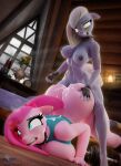 3d_(artwork) absurd_res anthro blender_(software) bodily_fluids cum digital_media_(artwork) duo female friendship_is_magic genital_fluids hasbro hi_res hooves-art incest_(lore) intersex intersex/female limestone_pie_(mlp) my_little_pony pinkamena_(mlp) pinkie_pie_(mlp)