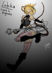  blonde_hair female hair labika_willows legwear mammal mouse rodent thigh_highs unfinished unknown_artist 