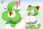 2024 3barts 4_fingers absurd_res big_breasts blush bow_(feature) breasts clothing collar curvy_figure dialogue digital_drawing_(artwork) digital_media_(artwork) dress duo english_text eyelashes eyes_closed female fingers gardevoir generation_3_pokemon green_clothing green_hair green_panties green_underwear hair hair_over_eye hi_res hourglass_figure huge_breasts huge_thighs humanoid kirlia mary_(3barts) motion_lines nintendo one_eye_obstructed open_mouth open_smile panties pokemon pokemon_(species) red_eyes simple_background small_waist smile spiked_collar spikes text thick_thighs tongue underwear vanessa_(3barts) voluptuous white_body white_skin wide_hips wind