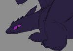 angry anonymous_artist dragon dreamworks feral flustered how_to_train_your_dragon male night_fury pawpads paws presenting purple_eyes rear_view scalie sketch solo teasing vesper_(min) western_dragon