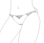  1girl bunny_tail camel_(dansen) cameltoe chrono_(camel) female head_out_of_frame lower_body monochrome navel original panties sketch solo tail underwear 