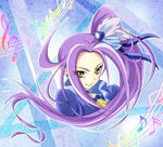  bad_id bad_pixiv_id bass_clef beamed_eighth_notes blue_choker brooch choker cure_beat earrings eighth_note eyelashes flat_sign hair_ornament hair_ribbon hairpin half_note heart highres jewelry kurokawa_eren long_hair magical_girl musical_note precure purple_hair ribbon seiren_(suite_precure) sharp_sign side_ponytail sixteenth_note smile solo staff_(music) suite_precure testa421 treble_clef yellow_eyes 