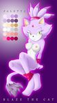  bound breasts cat cool_colors deaffinity feline female fur looking_at_viewer mammal nipples nude ponytail purple purple_background purple_fur sega solo sonic_(series) tail unknown_artist yellow_eyes 