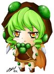  atk402 drill_hair green_hair orange_eyes personification solo starcraft twin_drills twintails zerg_(starcraft) zerg_baneling 