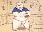 2024 anthro asian_clothing bear belly black_nose clothing east_asian_clothing festival fundoshi group hi_res japanese_clothing kemono male mammal naru_papi overweight overweight_male polar_bear solo solo_focus underwear ursine white_clothing white_fundoshi white_underwear