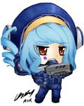  atk402 blue_hair brown_eyes gun solo starcraft terran_marine weapon 