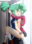  blue breasts female green_hair hair holding incest leo leo_(yu-gi-oh!) luna male nipples not_furry pink pink_clothing saliva straight tongue unknown_artist yu-gi-oh yu-gi-oh! 