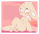 blush breasts eyebrows eyelashes feet female fingers fur genitals hi_res lagomorph latte_(kekitopu) leporid looking_at_viewer mammal nude pussy rabbit simple_background small_breasts smile solo solo_focus toes unknown_artist white_eyebrows white_eyes yellow_body yellow_fur