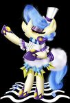  bass_clef blue_hair clothing cool_colors cream_body dress equine eyeshadow f_clef female feral friendship_is_magic hair hasbro hat horse makeup mammal musical_note my_little_pony plain_background pony sapphire_shores_(mlp) shoes smile solo standing top_hat unknown_artist yellow_eyes 