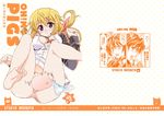  barefoot blonde_hair bottomless charlotte_dunois infinite_stratos jacket long_legs naked_track_jacket no_panties panties shaa track_jacket translation_request underwear 