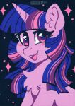 absurd_res blush dandy_(artist) equid equine female friendship_is_magic fur hair hasbro hi_res horn mammal my_little_pony mythological_creature mythological_equine mythology open_mouth open_smile pink_body pink_fur portrait purple_eyes purple_hair smile traditional_media_(artwork) twilight_sparkle_(mlp) unicorn