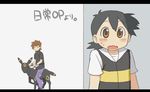  blush child multiple_boys nichijou ookido_shigeru parody pokemon pokemon_(anime) satoshi_(pokemon) style_parody translation_request umbreon what 