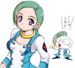  aqua_hair eureka eureka_seven eureka_seven_(series) hair_ornament hairpin jewelry neck_ring ryumage short_hair translation_request 