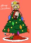  1girl blonde_hair christmas_tree female flandre_scarlet flat_color hat kouotsu pixiv_thumbnail red_eyes resized short_hair solo the_embodiment_of_scarlet_devil touhou wings 