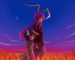  animal_ears bunny_ears holding_hands inaba_tewi long_hair monolith_(suibou_souko) multiple_girls reisen_udongein_inaba short_hair touhou 