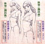  bra juuni_kokuki lingerie monochrome multiple_views nakajima_youko panties production_art sketch translated underwear underwear_only variations yamada_akihiro 