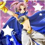  dragon_ball dragonball dragonball_z genderswap lowres majin_buu pink_hair ponytail red_eyes smile star 