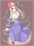  bad_id bad_pixiv_id bangs blonde_hair final_fantasy final_fantasy_tactics hat long_hair long_sleeves mizuzono red_eyes robe shoes solo time_mage time_mage_(fft) 