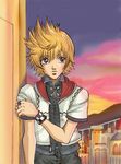  autumn_sacura blonde_hair city kingdom_hearts male roxas solo 