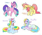 2022 accessory bangs blonde_hair blonde_mane blue_eyes blue_hair blue_hooves blue_mane blue_tail braided_hair candy chotpot colored crescent_moon cutie_mark dabble dessert digital_drawing_(artwork) digital_media_(artwork) earth_pony english_text equid equine eyelashes eyes_closed eyewear female feral food food_in_mouth fur glasses green_eyes group hair hair_accessory hair_tie half-closed_eyes hasbro hooves horn horse long_hair long_mane long_tail lying mammal mane mlp_g1 moon moonstone_(mlp) multicolored_body multicolored_fur multicolored_hair multicolored_mane multicolored_tail munchy_(mlp) my_little_pony mythological_creature mythological_equine mythology narrowed_eyes on_front open_mouth pillowtalk pink_body pink_fur pink_hair pink_hooves pink_tail pony purple_body purple_eyes purple_fur purple_hair purple_hooves purple_mane purple_tail quadruped rainbow_hair rainbow_mane rainbow_tail shaded simple_background simple_shading sitting smile standing tail teal_hair teal_mane teal_tail teeth text trotting unicorn white_background yellow_hooves yellow_tail