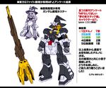  beam_rifle borrowed_design braid broom energy_gun g_gundam gun gundam gundam_maxter hat kirisame_marisa m_ganzy mecha mechanization solo touhou translated weapon witch_hat 