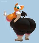 anthro bat big_breasts big_butt breasts butt female hi_res huge_breasts huge_butt looking_at_viewer mammal overweight rouge_the_bat sega side_boob solo sonic_the_hedgehog_(series) totesfleisch8 wings