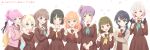  6+girls :d ahoge anyoji_hime aqua_eyes aqua_neckerchief black_choker black_gloves black_hair black_ribbon blonde_hair blue_eyes blue_hair blue_ribbon blunt_bangs blunt_ends bob_cut braid brown_cardigan brown_dress brown_hair cardigan center-flap_bangs choker closed_mouth colored_inner_hair commentary crossed_bangs diagonal_bangs dress flower flower_knot fujishima_megumi gloves gradient_hair green_eyes grey_hair hair_bun hair_flower hair_ornament hair_ribbon half_gloves hand_on_another&#039;s_shoulder hands_on_own_cheeks hands_on_own_face hasu_no_sora_school_uniform highres hinoshita_kaho hood hooded_jacket index_finger_raised inverted_bob jacket kachimachi_kosuzu light_blue_hair link!_like!_love_live! long_hair long_sleeves looking_at_viewer love_live! low_twintails medium_hair mole mole_on_neck momose_ginko multi-tied_hair multicolored_hair multiple_girls murano_sayaka neckerchief o-ring o-ring_choker open_cardigan open_clothes open_jacket open_mouth orange_hair osawa_rurino otomune_kozue parted_bangs pink_eyes pink_flower pink_hair pink_jacket pleated_dress ponytail purple_eyes purple_hair rabbit_hair_ornament red_flower red_hair red_neckerchief ribbon sailor_collar sailor_dress school_uniform short_hair side_ahoge side_braids side_ponytail sidelocks simple_background single_side_bun smile split_mouth star_(symbol) star_hair_ornament straight_hair streaked_hair swept_bangs translation_request twintails two_side_up upper_body v v_arms very_long_hair virtual_youtuber white_background white_flower white_sailor_collar winter_uniform yellow_neckerchief yugiri_tsuzuri yutuki_ame 