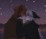anthro blush duo fur hair kissing love male male/male max_fresnel night star