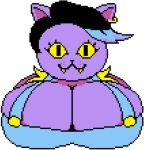 2024 :3 alpha_channel anthro big_breasts black_hair blue_clothing blue_highlights blue_overalls breast_focus breasts bust_portrait catty_(undertale) cleavage clothed clothing digital_media_(artwork) domestic_cat ear_piercing ear_ring eyelashes fangs felid feline felis female fur gold_ear_ring hair highlights_(coloring) huge_breasts mammal overalls piercing pixel_(artwork) portrait pupils purple_body purple_ears purple_face purple_fur ring_piercing simple_background slit_pupils smile solo teeth third-party_edit transparent_background undertale_(series) yellow_sclera yellow_teeth yukinikkifurry