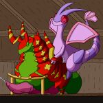  absurd_res anal balls big_balls big_penis bodily_fluids cum dulcis_(sticky_fingers) duo fan_character feral flygon flygon_(artist) generation_3_pokemon generation_5_pokemon genital_fluids genitals green_body hi_res huge_balls huge_penis hyper hyper_balls hyper_genitalia hyper_penis male male/male nintendo orgasm overweight penis plus_(sticky_fingers) pokemon pokemon_(species) purple_body scolipede 