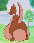  anthro anus back_turned belly breasts butt female inflation kanga looking_at_viewer looking_back outside plasma_snake presenting presenting_hindquarters pussy pussy_juice raised_tail solo tree winnie_the_pooh winnie_the_pooh_(franchise) wood 