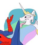  friendship_is_magic marvel my_little_pony princess_celestia spider-man 