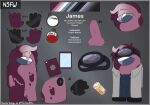  absurd_res among_us balls biography blood blue_eyes bodily_fluids boots clothing coat color_swatch colored crewmate_(among_us) cum digital_drawing_(artwork) digital_media_(artwork) disability drugs english_text eyewear eyewear_on_head gear genital_fluids genitals goggles goggles_on_head greying_hair hi_res humanoid_genitalia humanoid_penis hybrid innersloth james_mulberry_(demon_ascended) lab_coat male maroon_body medication model_sheet overalls penetration penile penile_penetration penis pills pink_body prosthetic prosthetic_hand scar signature solo tablet text topwear toxic_love_nsfw_(artist) vitiligo 
