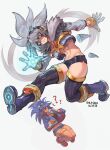  ? abs absurdres breasts cleavage dark-skinned_female dark_skin eating gabriel_ales genderswap genderswap_(mtf) gloves highres holding hot_dog humanization large_breasts long_hair looking_at_viewer muscular muscular_female navel shirt signature silver_the_hedgehog simple_background sonic_(series) sonic_the_hedgehog thick_thighs thighs white_background 