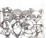  barbara_bat crossover daigasso_band_brothers rouge_the_bat smb sonic_team super_mario_bros. tagme toadette 