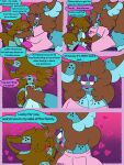  absurd_res aroused aroused_by_another aroused_smile bedroom_eyes big_penis black_spots blue_body blue_fur blush blushing_profusely brown_body brown_fur chibi_(chibitay) chibitay comforting dialogue fur genitals hair hair_over_eye heart_symbol heavy_breaths hi_res hiding_behind_object hiding_erection incest_(lore) laugh mother_(lore) mother_and_child_(lore) mother_and_son_(lore) muffin_(chibitay) narrowed_eyes parent_(lore) parent_and_child_(lore) parent_and_son_(lore) penis seductive son_(lore) spots tongue tongue_out 