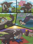 2_horns angry axolotl_(minecraft) bee_(minecraft) belly_rub bestiality black_body carpet cave clothed clothing comic day dragon duo ender_dragon eyes_closed female feral flower half-closed_eyes hand_on_cheek happy heart_symbol hi_res horn human human_on_feral interspecies jean_(minecraft) kissing larger_female larger_feral licking_back looking_at_another love male mammal microsoft minecraft mojang mythological_creature mythological_scalie mythology narrowed_eyes open_mouth plant purple_eyes romantic romantic_couple rose_(flower) scalie size_difference steve_(minecraft) strohdelfin sunset tongue tongue_out tree wings xbox_game_studios