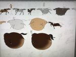 alarmed ambiguous_gender anthro bridle canid canine english_text equid equine facing_each_other feral fox fur fuusenroba group helpless hi_res horse immobile mammal multicolored_body multicolored_fur open_mouth running saddle text vore