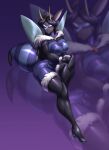 2024 anthro arien_(alan2906) arthropod arthropod_abdomen bee big_breasts black_body black_clothing black_hair black_latex black_legwear black_thigh_boots black_thigh_highs bodysuit boots breasts clothed clothed_anthro clothed_female clothing female footwear hair hi_res hymenopteran insect latex latex_boots latex_clothing latex_footwear latex_legwear latex_thigh_boots latex_thigh_highs legwear looking_at_viewer mask purple_bodysuit purple_clothing purple_latex purple_skinsuit shoes skinsuit solo stinger thick_thighs thigh_boots thigh_highs tight_clothing toughset wearing_mask
